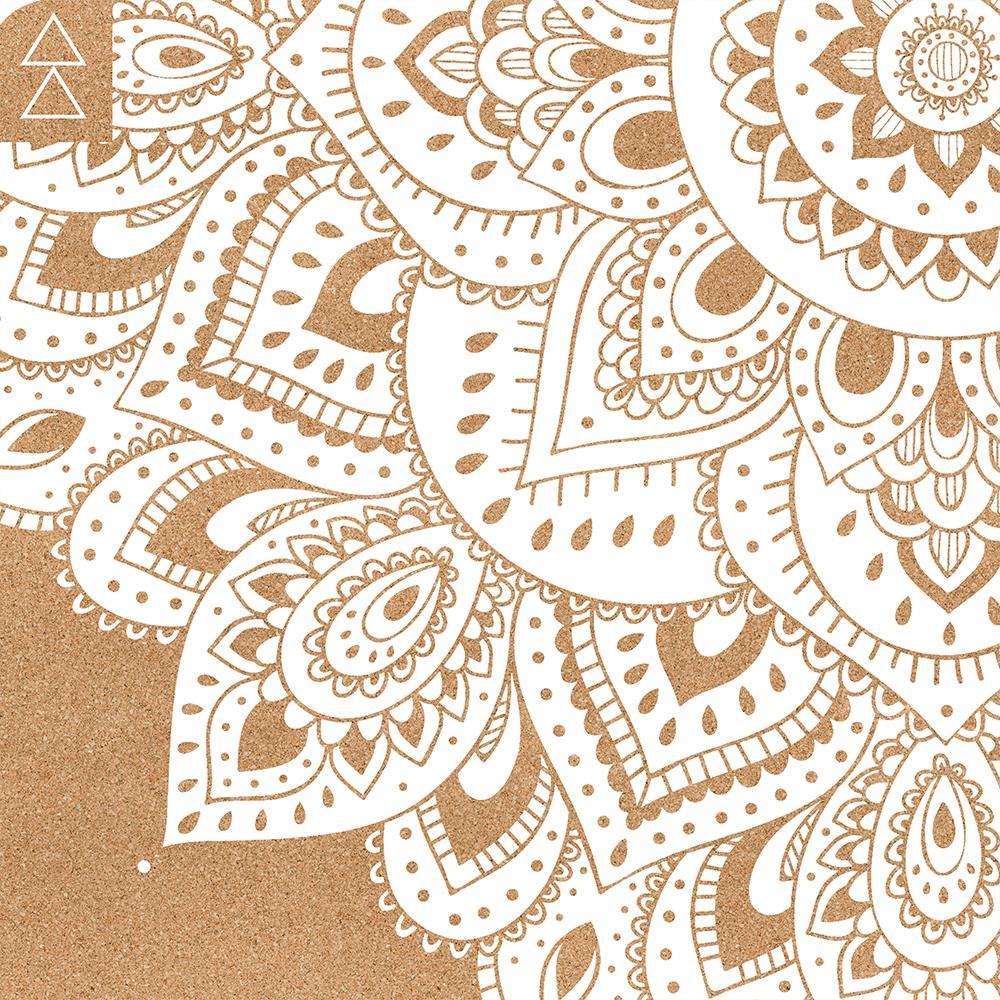 Cork Yoga Mat 3.5mm Mandala White