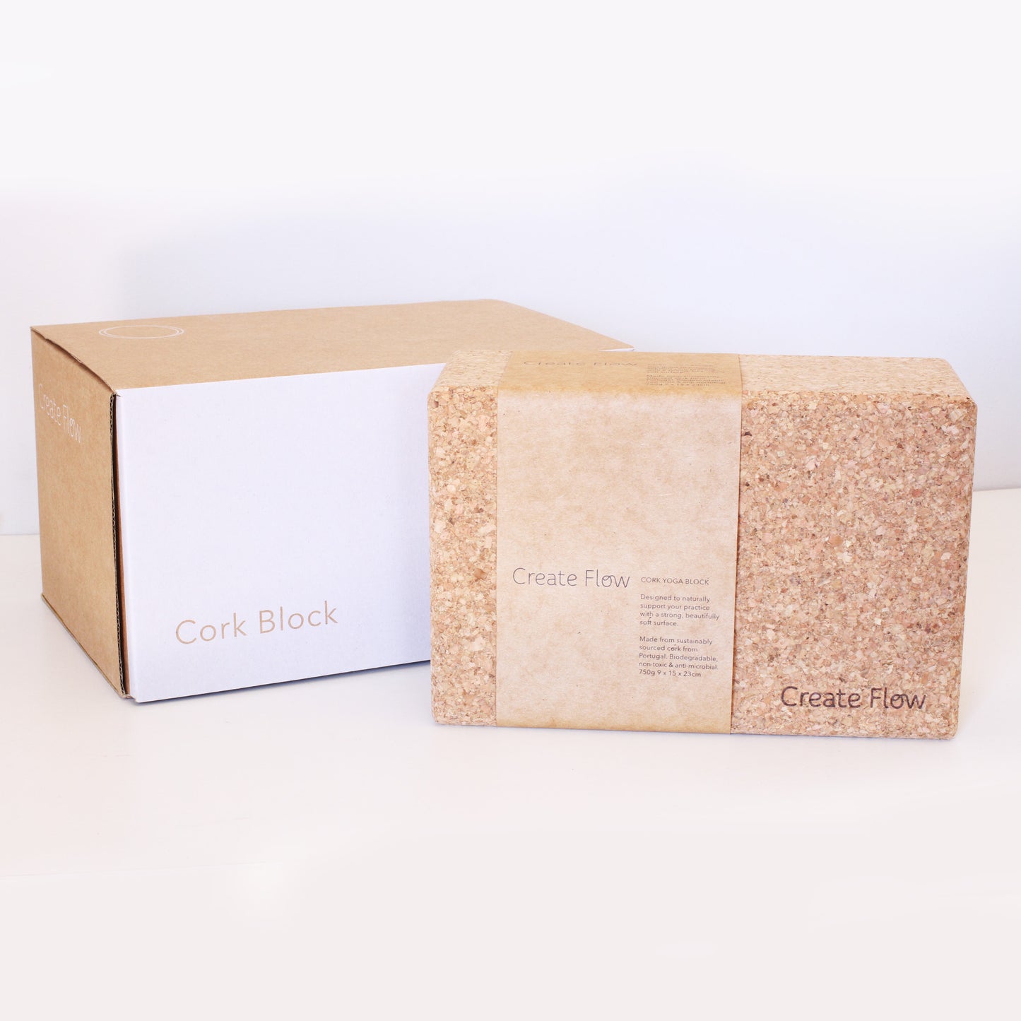 Create Flow Mukti Cork Yoga Block