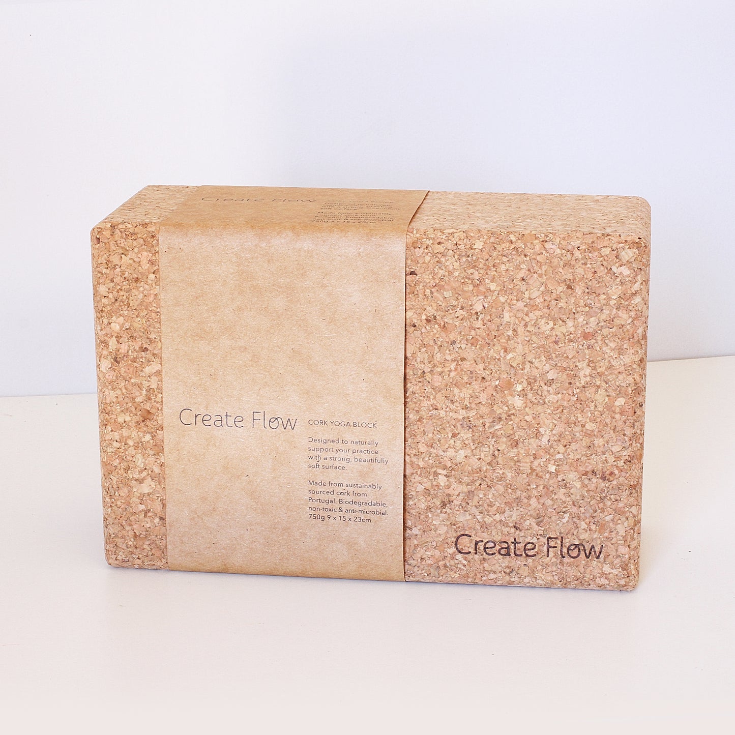 Create Flow Mukti Cork Yoga Block