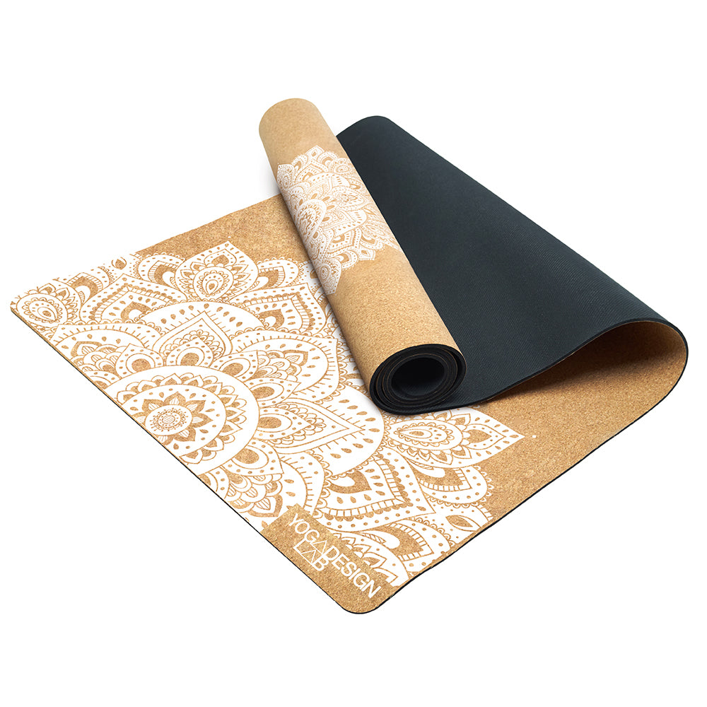Cork Yoga Mat 3.5mm Mandala White