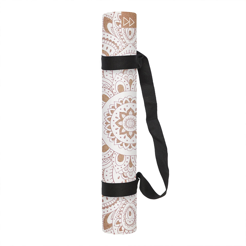 Cork Yoga Mat 3.5mm Mandala White