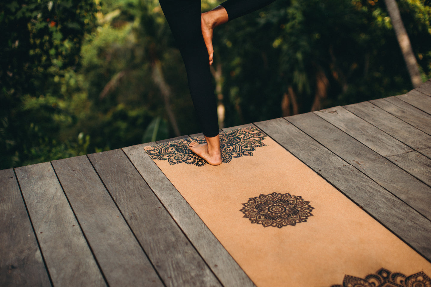 Cork Yoga Mat 3.5mm Mandala Black
