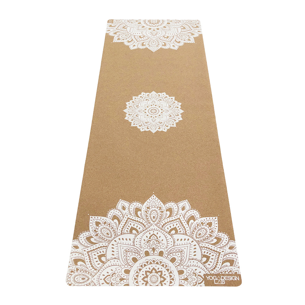 Cork Yoga Mat 3.5mm Mandala White